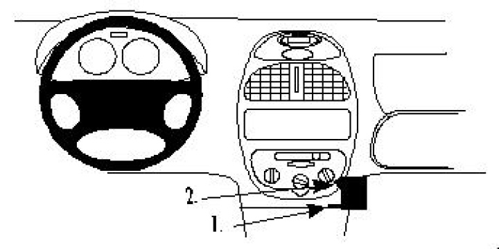 Peugeot 206 99-08, Vinklad 99-08 i gruppen Modellanpassat / Peugeot / 206 / 2002-2009 hos CD Bilradio (240852675)