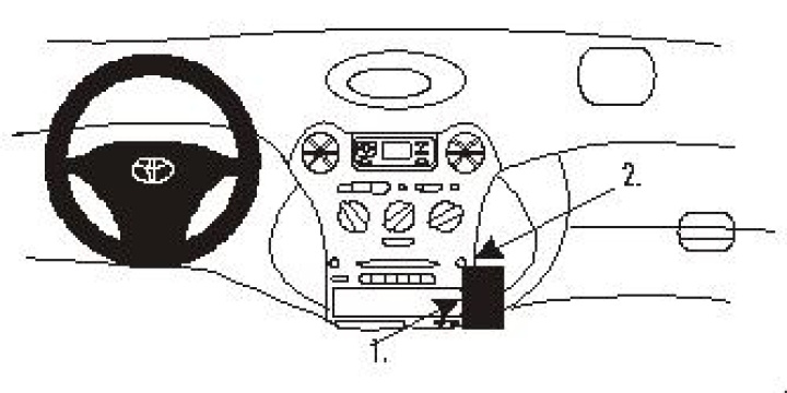 ProClip Monteringsbygel Toyota Yaris 99-02/Yaris Verso 99-05, Vinklad 99-05 i gruppen Modellanpassat / Toyota / Yaris / 1999-2003 (XP10) hos CD Bilradio (240852699)