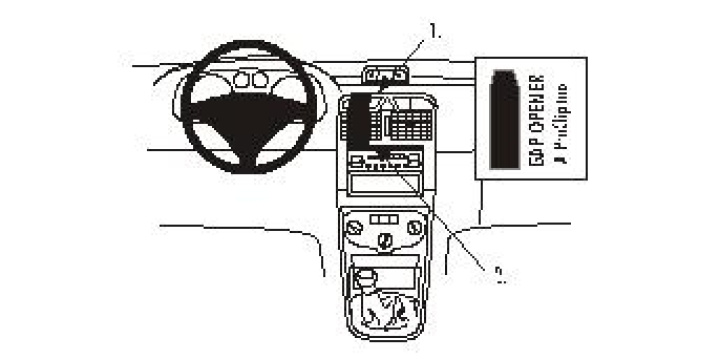 Brodit ProClip, Peugeot 307 01-09 i gruppen Modellanpassat / Peugeot / 307 / 2001-2005 hos CD Bilradio (240852920)