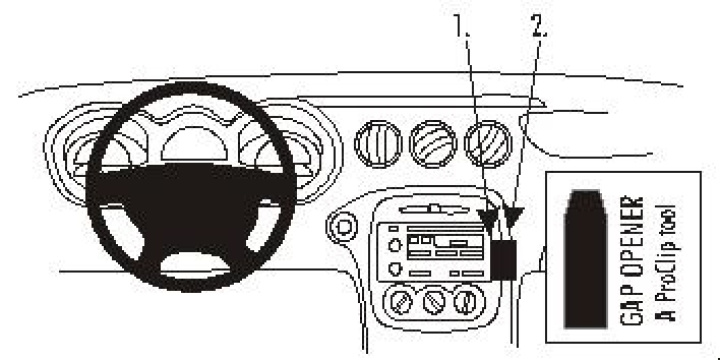 Brodit ProClip, Pontiac Grand Am 01-05 i gruppen Modellanpassat / Pontiac / Grand Am hos CD Bilradio (240853116)