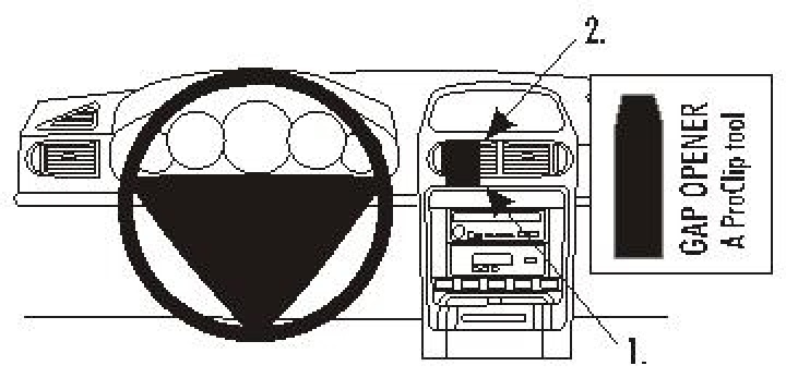 Brodit ProClip, Porsche Cayenne 03-10 03-10 i gruppen Modellanpassat / Porsche / Cayenne / 2002-2010 hos CD Bilradio (240853209)
