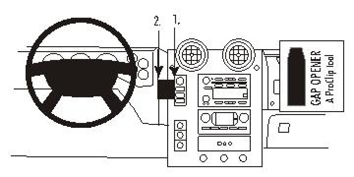 Brodit ProClip, Hummer H2 03-07 03-07 i gruppen Modellanpassat / Hummer / H2 / H2 2003-2007 hos CD Bilradio (240853216)