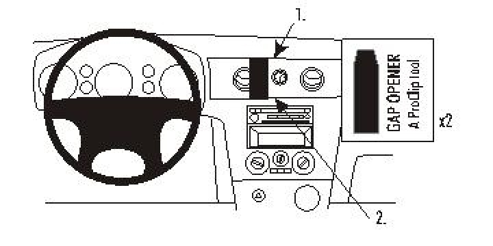 Brodit ProClip, Mitsubishi Outlander 03-06 i gruppen Modellanpassat / Mitsubishi / Outlander hos CD Bilradio (240853251)