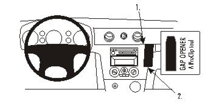 Brodit ProClip, Mitsubishi Outlander 03-06 03-06 i gruppen Modellanpassat / Mitsubishi / Outlander hos CD Bilradio (240853252)