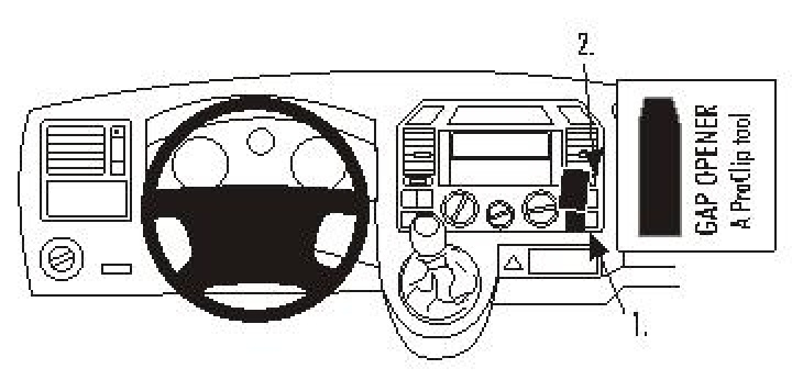 Volkswagen Caravelle 04-09, Vinklad 03-10 i gruppen Modellanpassat / Volkswagen / Caravelle / 2003-2015 hos CD Bilradio (240853277)