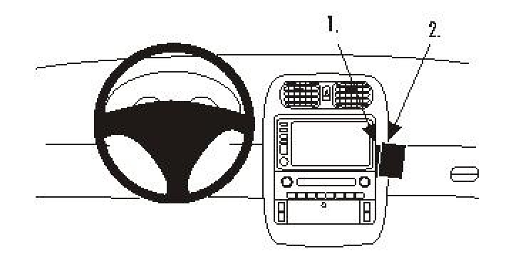 ProClip Monteringsbygel Chevrolet Corvette 05-07, Vinklad 05-07 i gruppen Modellanpassat / Chevrolet / Corvette hos CD Bilradio (240853643)