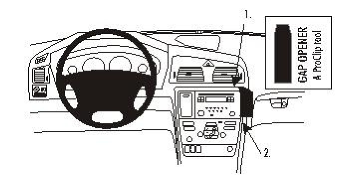 Volvo V70 05-08, Vinklad Hög 05-10 i gruppen Modellanpassat / Volvo / S60 / 2006-2010 hos CD Bilradio (240853649)