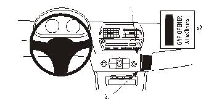ProClip Monteringsbygel BMW Z4 03-08, Vinklad 03-08 i gruppen Modellanpassat / BMW / BMW Z4 / BMW Z4 2002-2008 (E85) hos CD Bilradio (240853655)