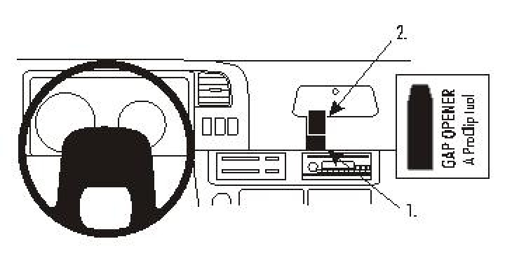 ProClip Monteringsbygel Chevrolet W-Serie 99-07, Centrerad 99-07 i gruppen Modellanpassat / Isuzu hos CD Bilradio (240853933)