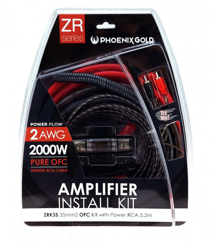Phoenix Gold ZR 35mm2 100% koppar kabelkit i gruppen Kablar / Kabelkit hos CD Bilradio (409ZRK35)