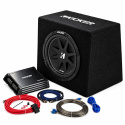 Kicker KickPack KKP212, baspaket med portad 12 tums baslåda, slutsteg och kablage