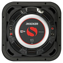 Kicker Solo-Baric L7T102, fyrkantigt slimmat 10 tums baselement, 2x2 ohm