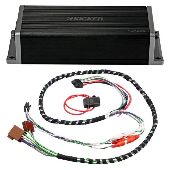 Kicker KEY200.4ISO, 4-kanaligt Plug & Play DSP-slutsteg i gruppen Slutsteg / 4 kanals hos CD Bilradio (41047KEY2004ISO)