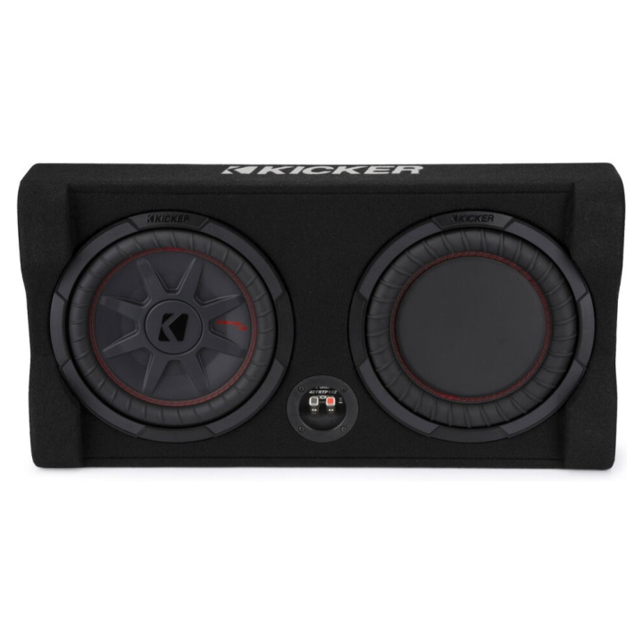 Kicker CompRT TRTP102, slimmad nedåtriktad 10 tums baslåda med passiv radiator, 2 ohm i gruppen Nyheter hos CD Bilradio (41048TRTP102)