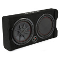 Kicker CompRT TRTP122, slimmad nedåtriktad 12 tums baslåda med passiv radiator, 2 ohm