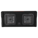 Kicker Solo-Baric DL7TDF122, slimmad sluten nedåtriktad 2x12 tums baslåda, 2 ohm