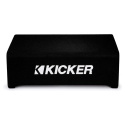 Kicker KickPack KKPDF212, baspaket med sluten nedåtriktad 12 tums baslåda, slutsteg och kablage