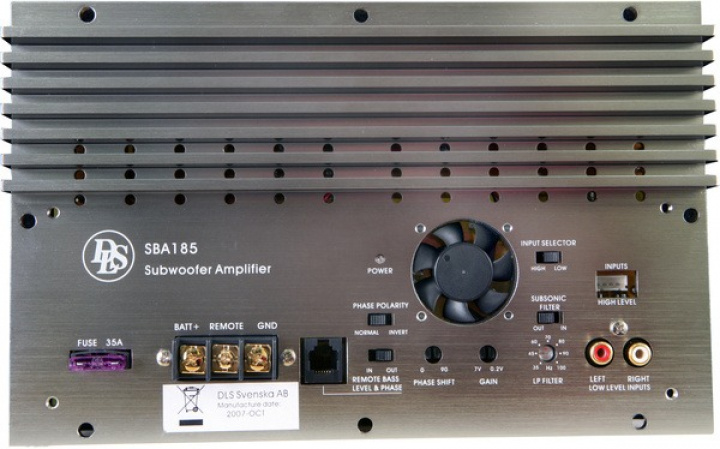 DLS SBA-185 Inbyggnadsförstärkare i gruppen Slutsteg / 1 kanals / Mono hos CD Bilradio (610SBA185)