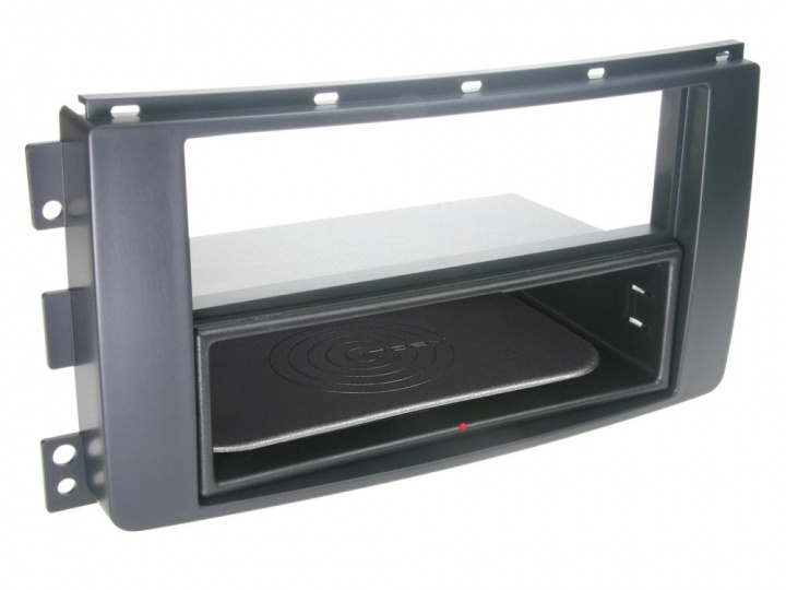 INBAY Monteringsram 2-DIN Smart ForTwo/ForFour, svart i gruppen Modellanpassat / Smart / ForFour / 2004-2006 (W454) hos CD Bilradio (70024119023)