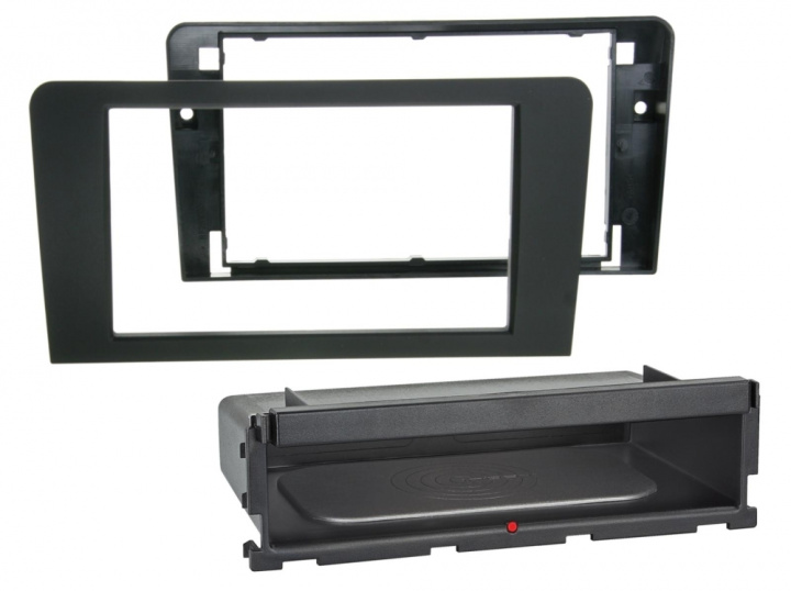 Facia-platta 2-DIN Audi A3 2003-2013, gummiyta i gruppen Modellanpassat / Audi / Audi A3 / Audi A3 2003-2012 hos CD Bilradio (700251320141)