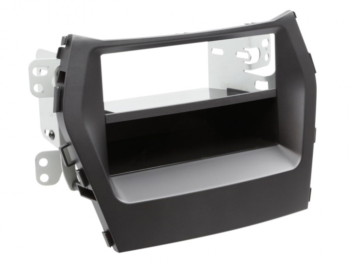 Monteringsram 2-DIN med prylfack, Hyundai Santa Fe svart i gruppen Modellanpassat / Hyundai / Santa Fe / Santa Fe 2012- hos CD Bilradio (70028114325)