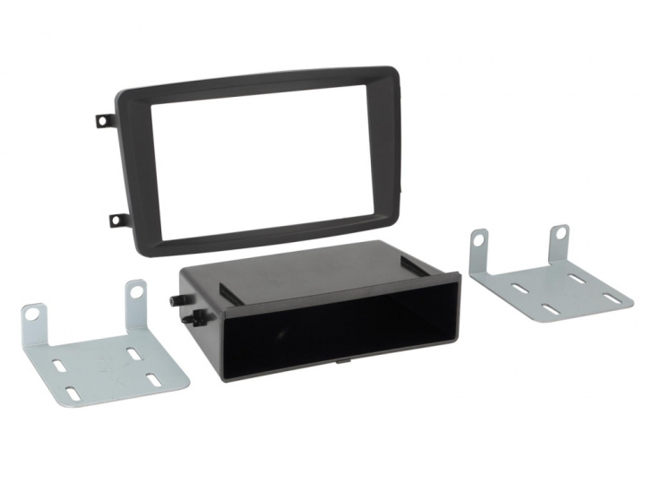 Monteringsram 1/2-DIN Mercedes, svart i gruppen Modellanpassat / Mercedes / Vito / 2003-2007 (W639) hos CD Bilradio (700281190421)
