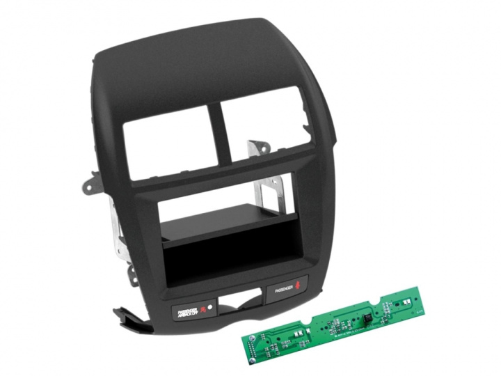 Monteringsram 2-DIN med prylfack, Mitsubishi ASX 09/2010-09/2014 i gruppen Modellanpassat / Mitsubishi / ASX hos CD Bilradio (70028120011)