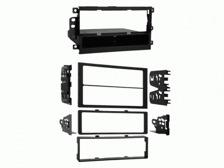 Monteringsram 2-DIN med prylfack, svart i gruppen Modellanpassat / Hummer / H2 / H2 2003-2007 hos CD Bilradio (700281238081)