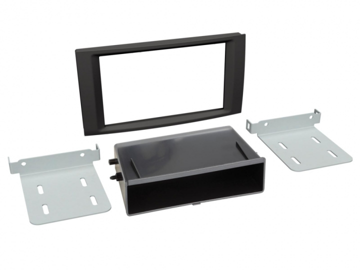 Monteringsram 2-DIN med prylfack VW T5/Touareg i gruppen Modellanpassat / Volkswagen / Transporter / 1990-2004 (T4) hos CD Bilradio (700281320272)