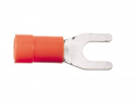 Gaffelskor 0,5 mm² - 1mm² Röd 100 pack