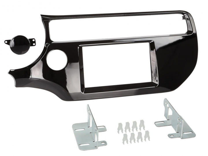 Monteringsram 2-DIN Kia Rio, piano black i gruppen Modellanpassat / Kia / Rio / Rio 2015-2017 hos CD Bilradio (700381178381)