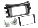 Monteringsram 2-DIN Nissan/Renault, piano black