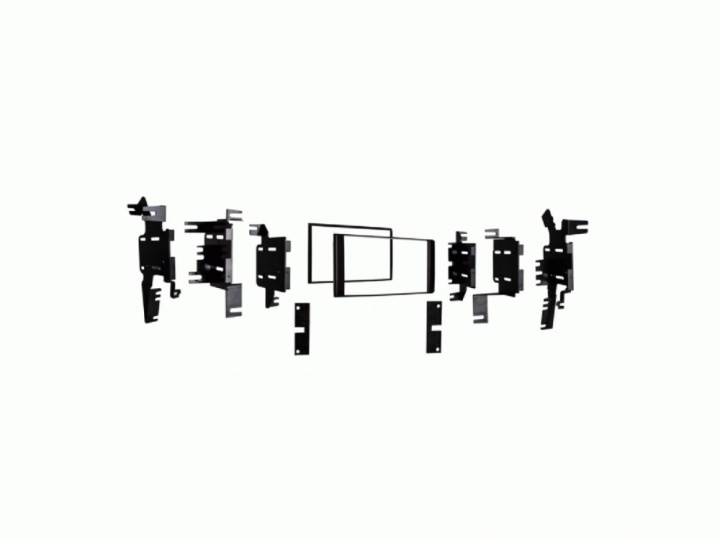 Monteringsram 2-DIN Chevrolet/Nissan, svart i gruppen Modellanpassat / Nissan / Cube / Cube 2009- hos CD Bilradio (700381210281)