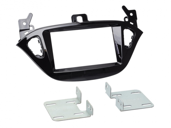 Monteringsram 2-DIN Opel Adam/Corsa E, piano black i gruppen Modellanpassat / Opel / Adam / 2011 - 2019 hos CD Bilradio (70038123029)