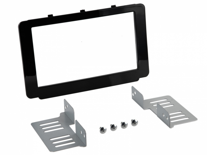 Monteringsram 2-DIN Toyota Hilux 2016-2020, pianolackad svart i gruppen Modellanpassat / Toyota / Hilux / 2015-2020 (AN120/AN130) hos CD Bilradio (700381300401)