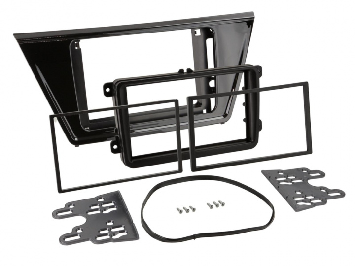 Monteringsram 2-DIN VW Touran 2015-2021, piano black i gruppen Modellanpassat / Volkswagen / Touran / 2015-> (5T) hos CD Bilradio (700381320281)