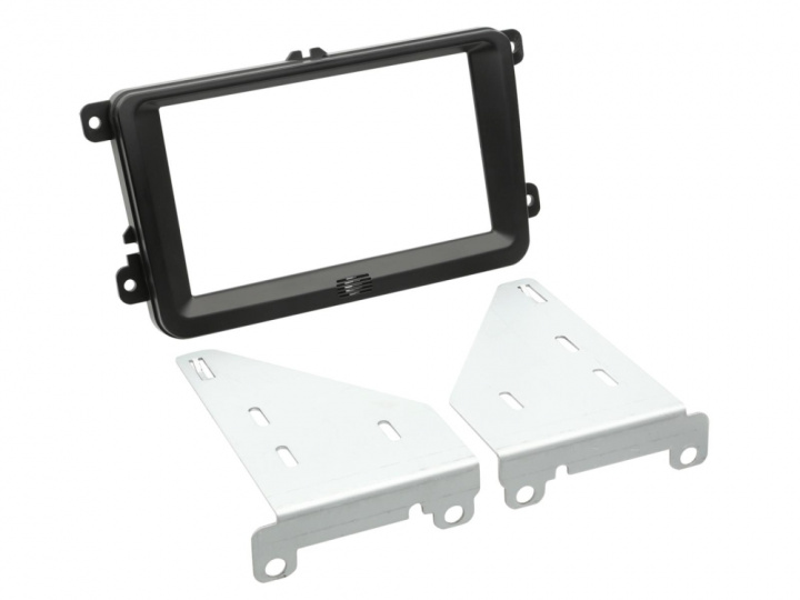 Monteringsram 2-DIN Seat/Skoda/VW, svart i gruppen Modellanpassat / Volkswagen / Passat / 2014-2020 (B8) hos CD Bilradio (700381320301)