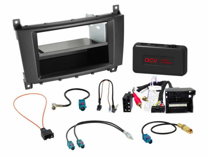 ACV Installationskit 2-DIN med prylfack Mercedes i gruppen hos CD Bilradio (700611190451)