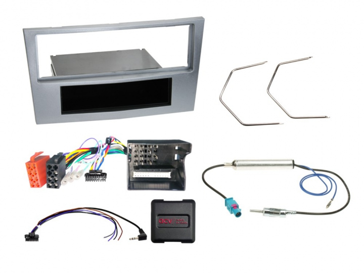 1-DIN Installationskit med prylfack Opel matt-krom i gruppen Nyheter hos CD Bilradio (700611230244)