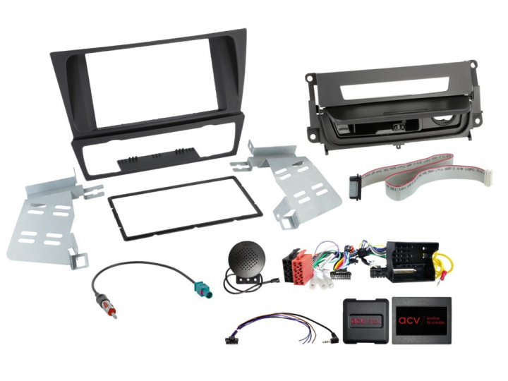 ACV Installationskit 2-DIN BMW 3-serie E90/E91, svart i gruppen Nyheter hos CD Bilradio (700621023093)