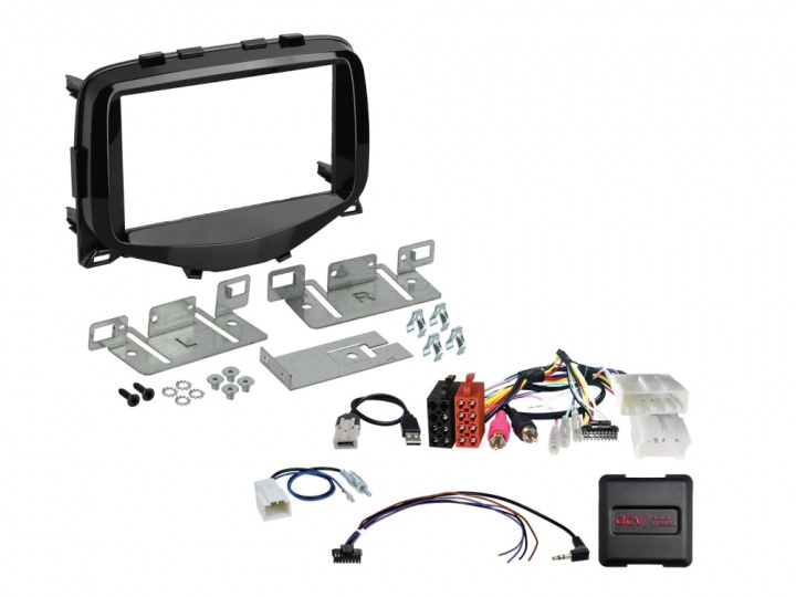 2-DIN Kit Citroën C1/Peugeot 108/Toyota Aygo, Rattstyrning/antennadapter i gruppen Modellanpassat / Peugeot / 108 / 2014-2021 hos CD Bilradio (700621040151)