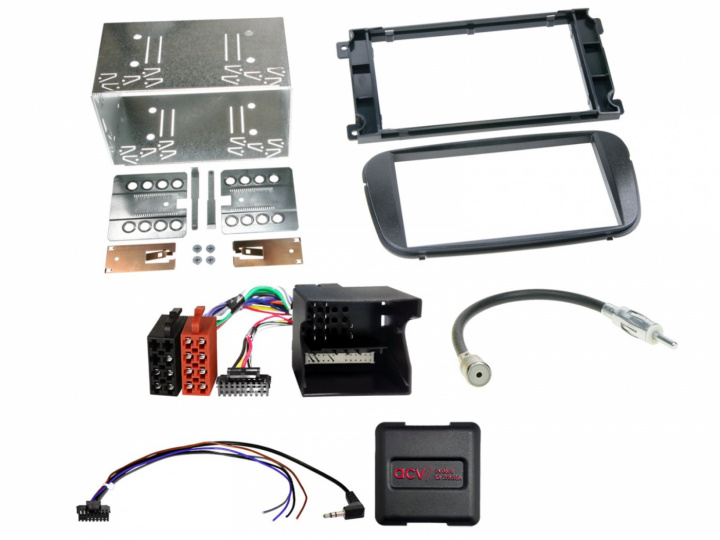 Installationskit 2-DIN analog till Ford Focus/Mondeo mm 2007->, Matt svart i gruppen Modellanpassat / Ford / S-Max / S-Max 2006-2015 hos CD Bilradio (700621114194)