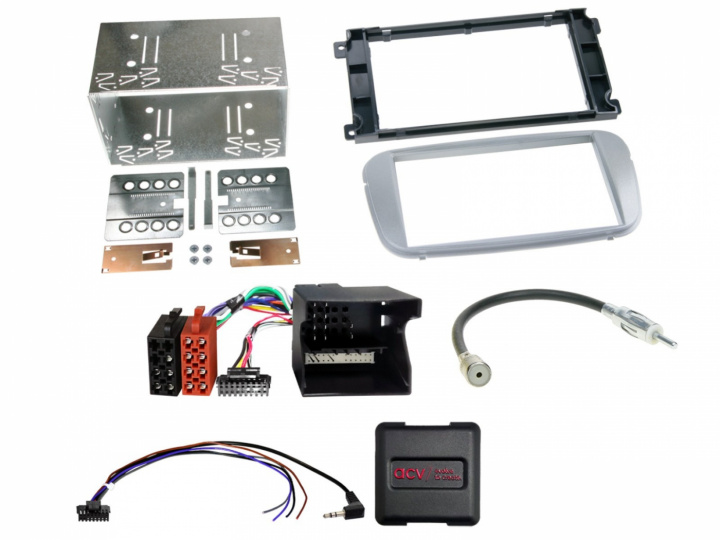 Installationskit 2-DIN analog till Ford Focus/Mondeo mm 2007->, Silver i gruppen Modellanpassat / Ford / S-Max / S-Max 2006-2015 hos CD Bilradio (700621114195)