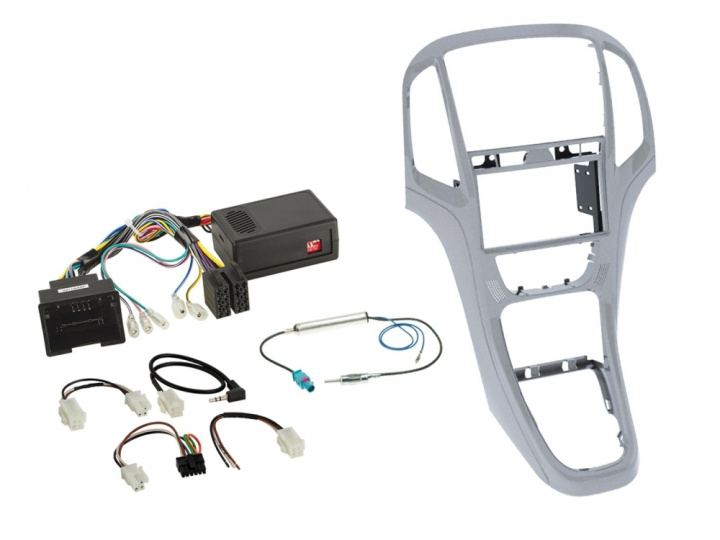 ACV Installationskit 2-DIN Opel Astra J, platin silver i gruppen Modellanpassat / Opel / Astra / Astra 2016-> hos CD Bilradio (700621230233)