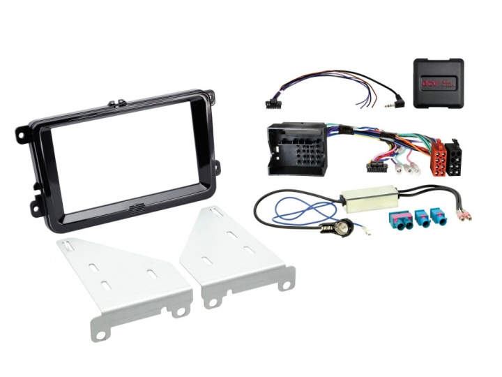 ACV Installationskit 2-DIN Seat/Skoda/VW, svart i gruppen Modellanpassat / Volkswagen / CC / 2008-2012 hos CD Bilradio (7006213203006)