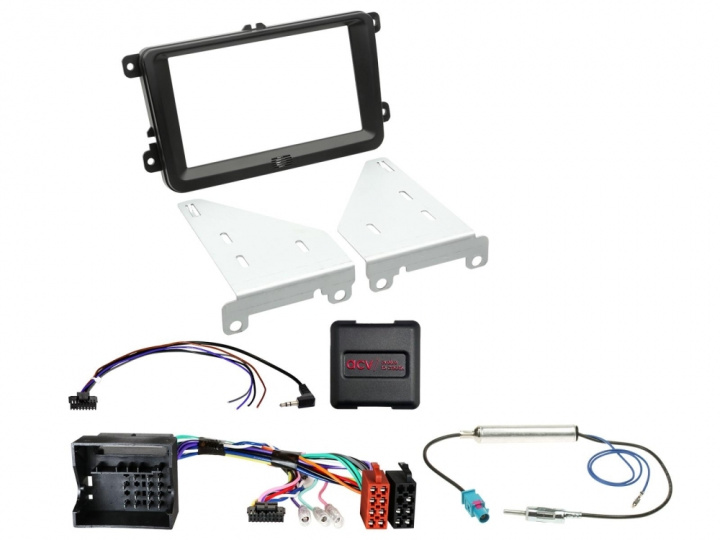 ACV Installationskit 2-DIN Seat/Skoda/VW, svart i gruppen Modellanpassat / Volkswagen / CC / 2008-2012 hos CD Bilradio (700621320302)
