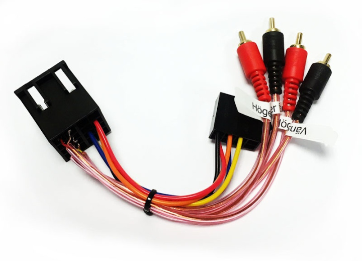 SAAB 9-5 - Specialkabel RCA till ISO i gruppen Modellanpassat / SAAB / 9-3 / 2007-2014 hos CD Bilradio (700SAABISO)