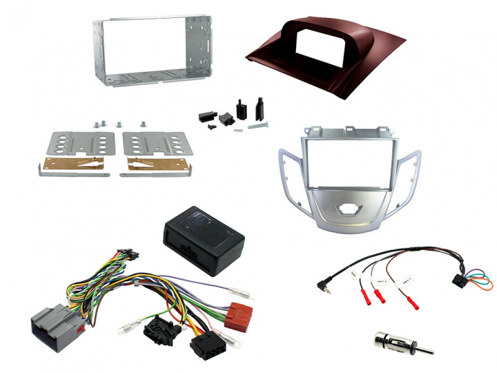 Komplett installationskit till Ford Fiesta 2008 - 2010, Silver, Röd i gruppen Modellanpassat / Ford / Fiesta / Fiesta 2008-2010 hos CD Bilradio (701CTKFD03)
