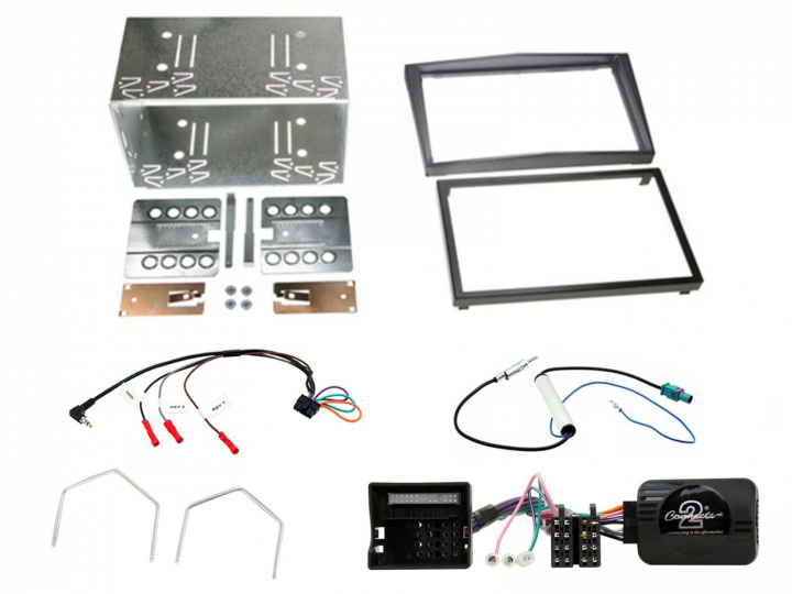 Installationskit Opel Antara/Astra/Corsa 04-10, Mörk Silver i gruppen Modellanpassat / Opel / Corsa / Corsa D 2006-2011 hos CD Bilradio (701CTKVX32)