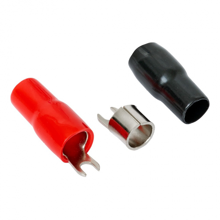 Auto-Connect röd och svart gaffelkabelsko, 35 mm² i gruppen Tillbehör / Monteringstillbehör hos CD Bilradio (720L1FT35)